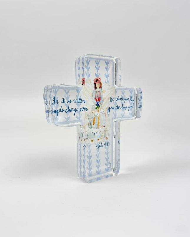 Angels To Watch Over Us Acrylic Cross