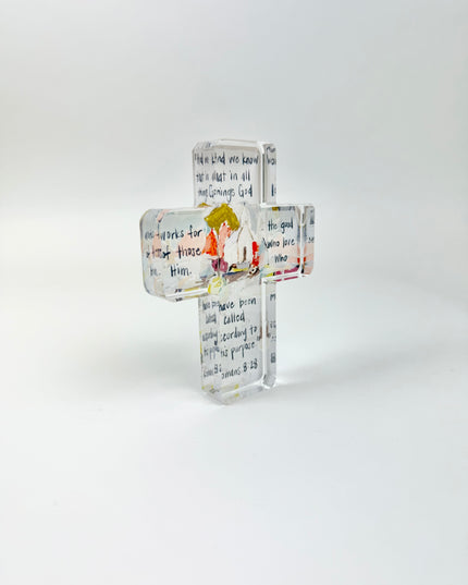 Romans 8:28 Acrylic Cross
