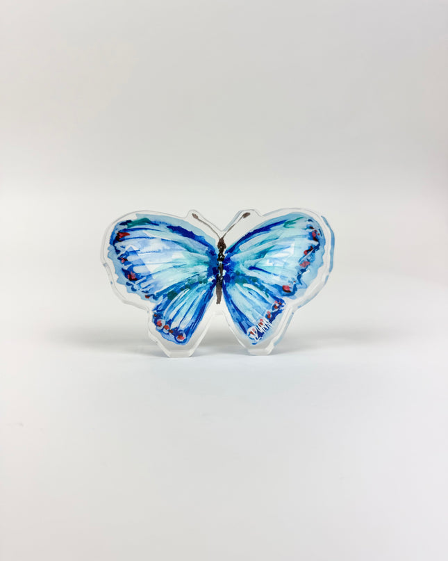 Blue Butterfly Acrylic Bitty Block