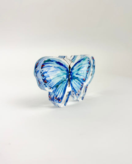 Blue Butterfly Acrylic Bitty Block