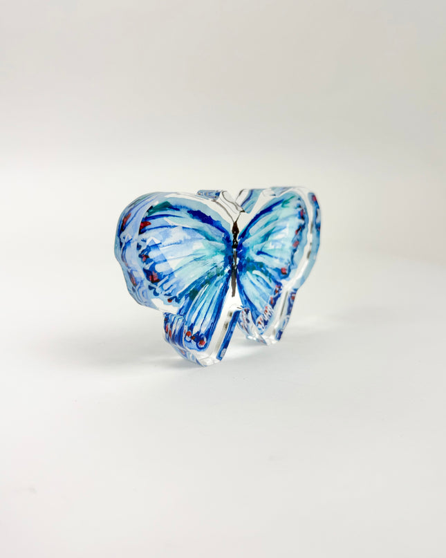 Blue Butterfly Acrylic Bitty Block