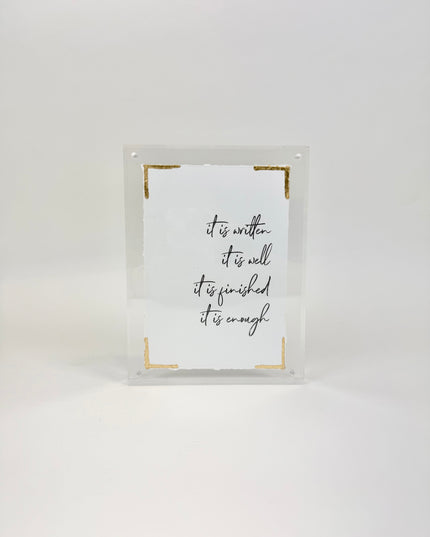 It Is Well Acrylic Frame