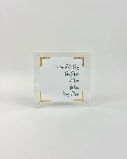 I Can Do All Things Acrylic Frame