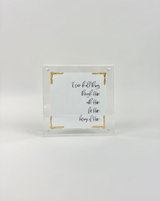 I Can Do All Things Acrylic Frame