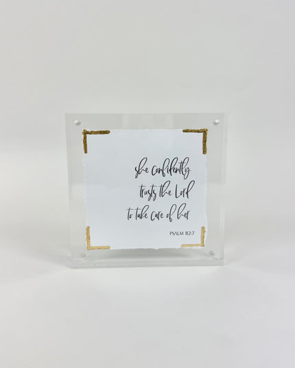She Confidently Trusts Acrylic Frame