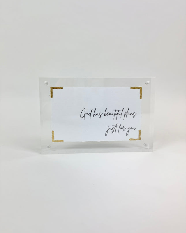 Beautiful Plans Acrylic Frame