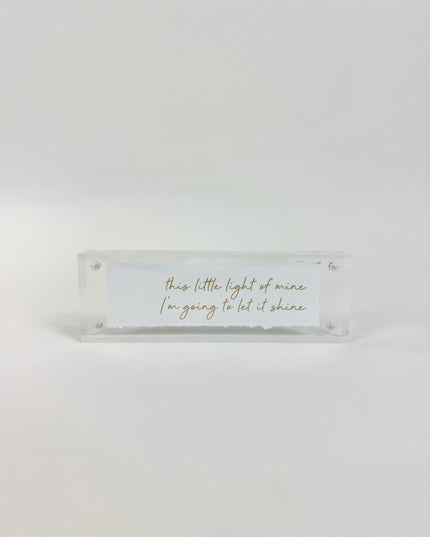 This Little Light of Mine Acrylic Frame
