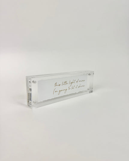 This Little Light of Mine Acrylic Frame