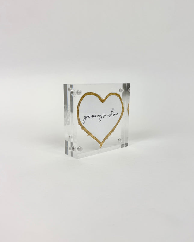You Are My Sunshine Heart Acrylic Frame