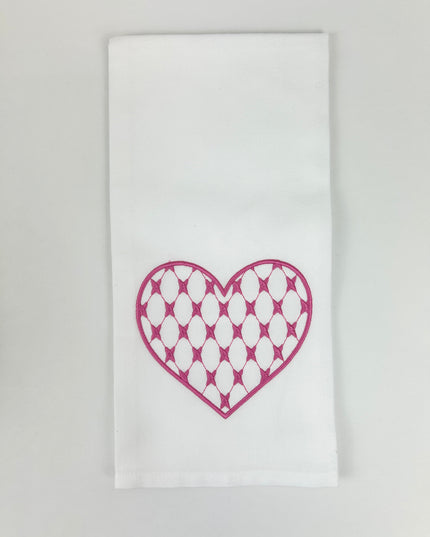Hot PinkHeart Hand Towel Kitchen Towels in at Wrapsody