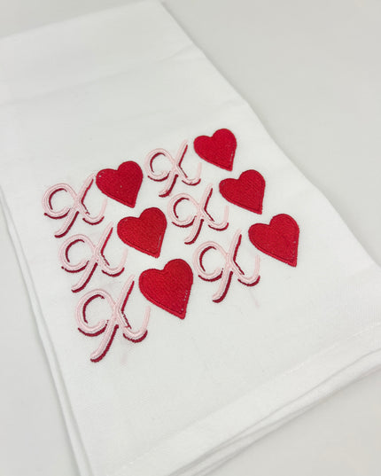 XO Heart Hand Towel Kitchen Towels in at Wrapsody