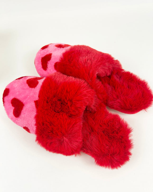 Felicity Red Hearts Slippers