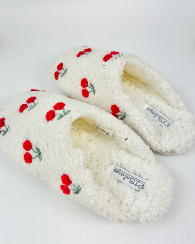 PJ Salvage Cherry Slippers