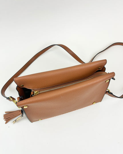 Vienna Crossbody Cognac Handbags in at Wrapsody