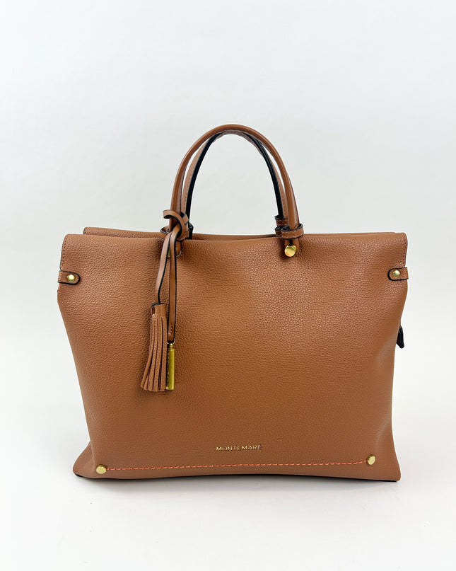 Vienna Small Carry-on Tote Cognac Totes in at Wrapsody