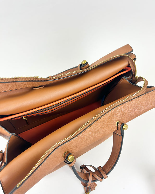 Vienna Small Carry-on Tote Cognac Totes in at Wrapsody