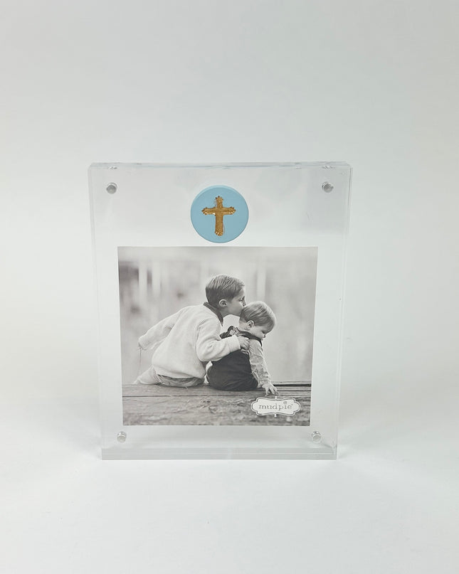 Blue Cross Medallion Acrylic Frame Picture Frames in at Wrapsody