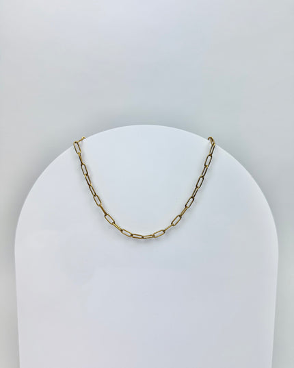 Palmer Paperclip Gold Necklace