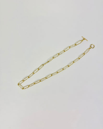 Paperclip Chain Gold Necklace