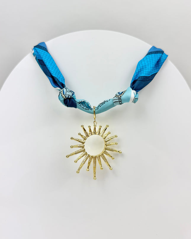 Bora Sunburst Scarf Necklace Necklaces in at Wrapsody