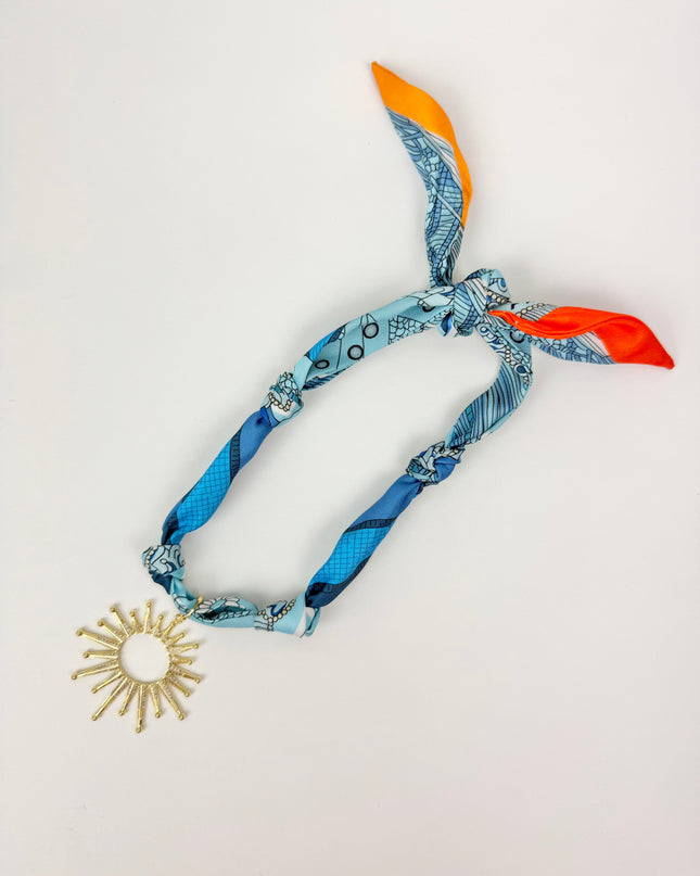 Bora Sunburst Scarf Necklace Necklaces in at Wrapsody