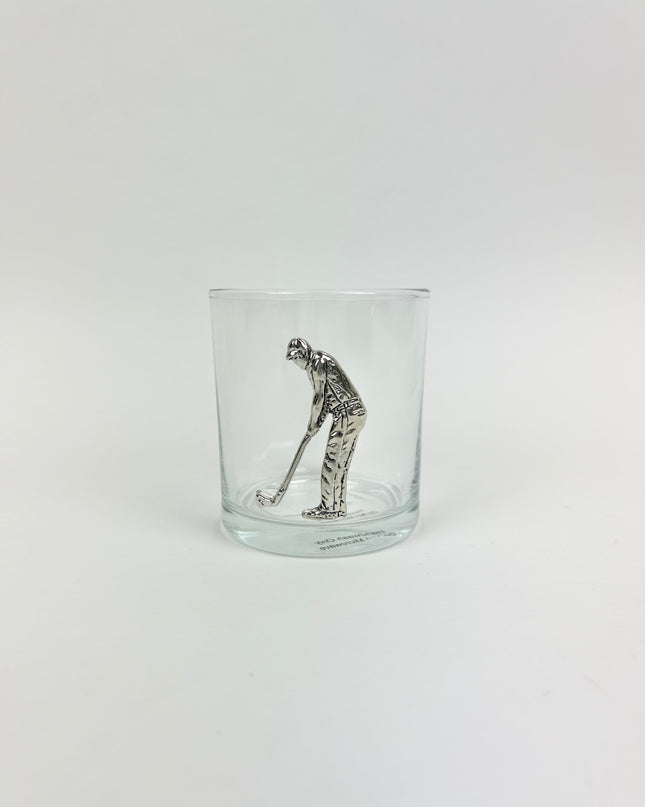 Golfer Icon Glass Drinkware in at Wrapsody