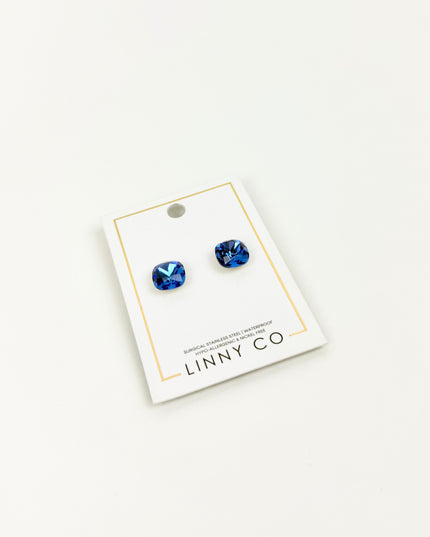 Lux Kit Cobalt Blue Stud Earrings