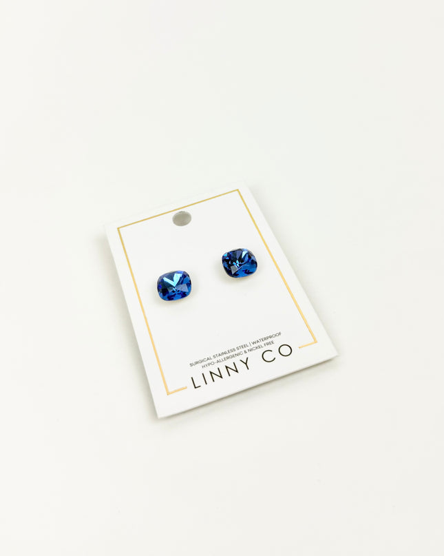 Lux Kit Cobalt Blue Stud Earrings