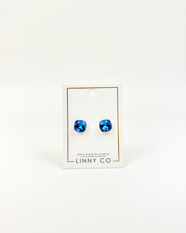 Lux Kit Cobalt Blue Stud Earrings