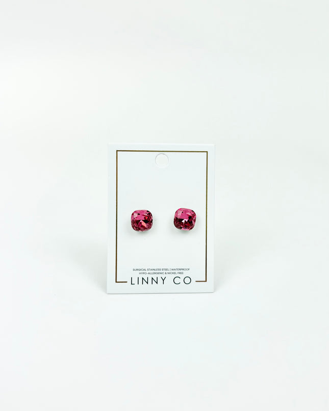 Lux Kit Hot Pink Stud Earrings