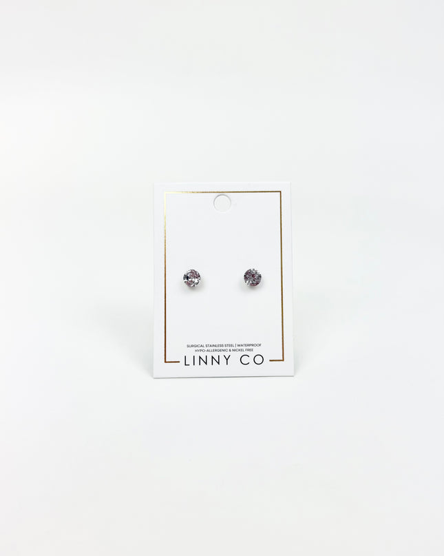 Lux Zuri Lilac Stud Earrings