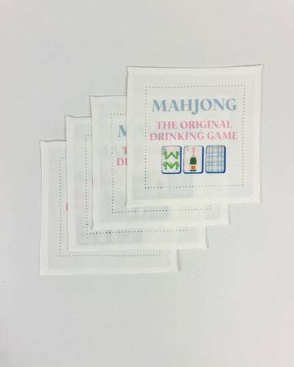 Mahjong Drinking Game Cocktail Napkins Set of 4 Napkins in at Wrapsody
