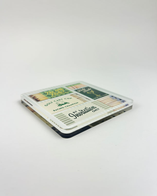Golf Matchbook Acrylic Coaster Home Decor in at Wrapsody