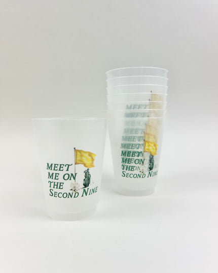 Meet Me On The Second Nine Frosted Cup Set Drinkware in at Wrapsody