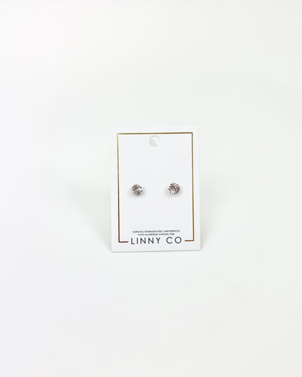 Lux Zuri Clear Stud Earrings