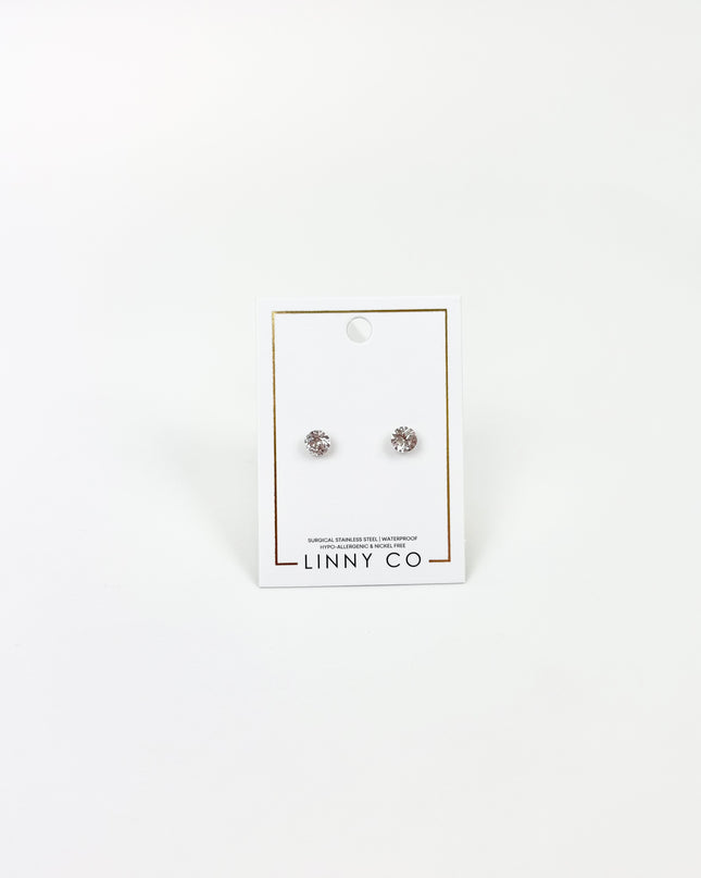 Lux Zuri Clear Stud Earrings