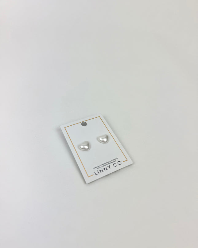 Lucia Heart Pearl Large Earrings in at Wrapsody