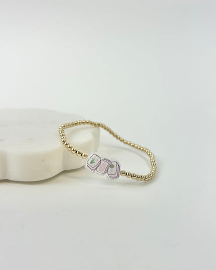 Beaded Blondes Mahjong Tile Gold Bracelet Bracelets in at Wrapsody