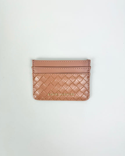 Cardholder Woven Texture Pink Clay Wallets in at Wrapsody