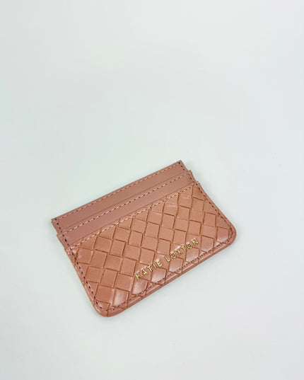 Cardholder Woven Texture Pink Clay Wallets in at Wrapsody