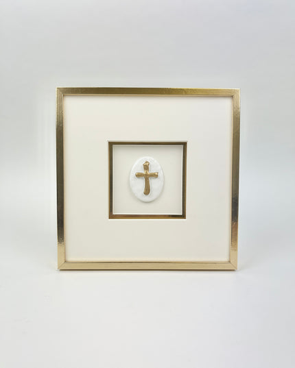 Framed Intaglio Cross Wall Art Home Decor in at Wrapsody