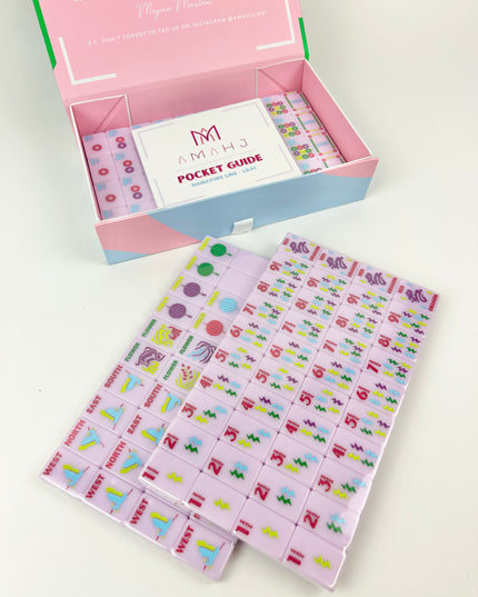 Signature Engraved Lilac Mahjong Tile Set