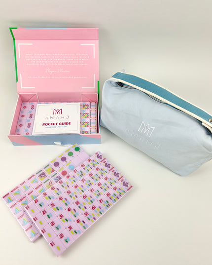 Signature Engraved Lilac Mahjong Tile Set