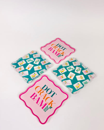 It's Mahj Time Acrylic Coaster Set