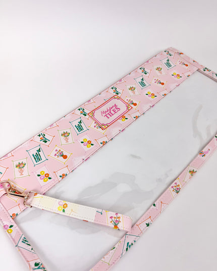 It's Mahj Time Pink Mahjong Tile Keeper Pouch