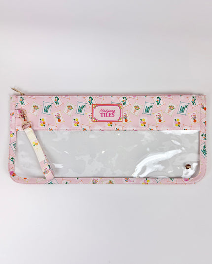 It's Mahj Time Pink Mahjong Tile Keeper Pouch
