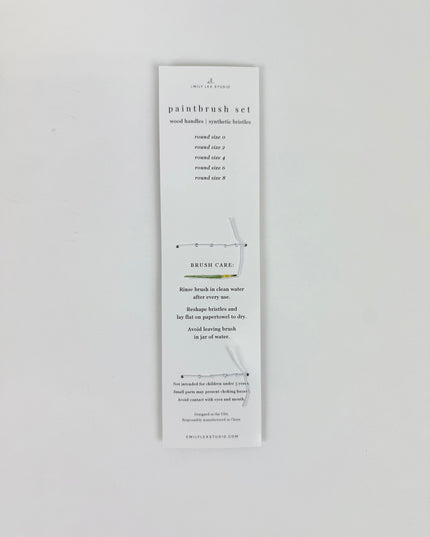 Watercolor Paintbrushes Set of 5