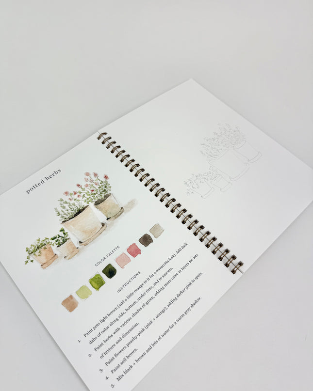 Garden Watercolor Book
