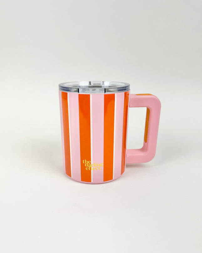 Sicily Stripes Pink 14oz Insulated Mug
