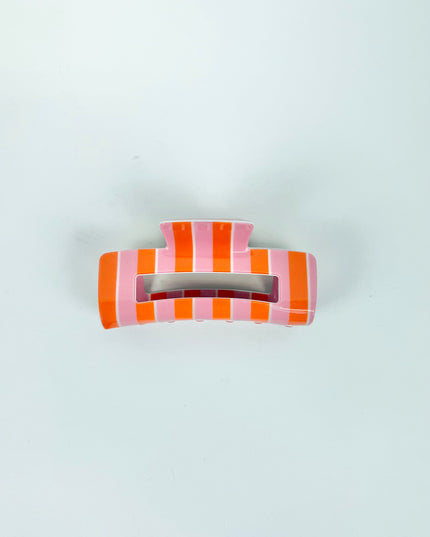 Sicily Stripes Pink Claw Clip